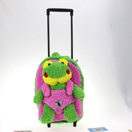 Export 1-6 Years Old Children Trolley Case Detachable Travel School Bag Plush Frog Doll Kindergarten