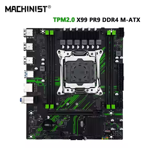 MACHINIST X99 Motherboard X99 PR9 Support TPM2.0 LGA 2011-3 Intel Xeon E5 V3&V4 CPU DDR4 RAM SATA/NV