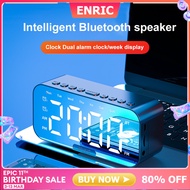 ENRIC LED Alarm Clock Bluetooth Speakers Wireless Alarm Clock with FM Radio USB for Bedroom LED Digital Display Sleep Timer