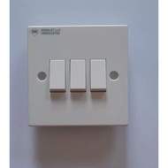 UMS 203-1W 10AMP 3 GANG 1 WAY SWITCH
