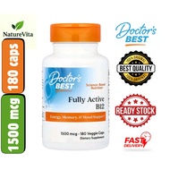 [Ready Stock] Doctor's Best, Fully Active B12, 1500mcg, 60's / 180's