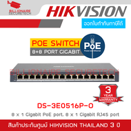 HIKVISION DS-3E0516P-O สวิตซ์ 8×1 Gigabit PoE port 8×1 Gigabit RJ45 port BY BILLIONAIRE SECURETECH