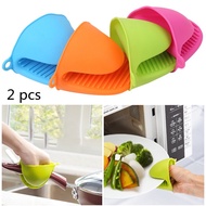 Silicone Gloves Oven Insulation Finger Gloves Microwave Oven Non-slip Clip Pot Rack Oven Baking Cooking Microwave Tools