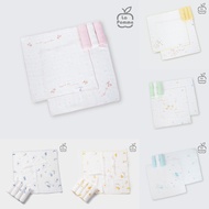 LA POMME SS25 - Set of 5 La Pomme silk bamboo towels in mixed colors (30x30cm) - 23A - F.T3A - LF23A