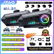 (🔥MY Stock🔥)JZAQ Y10-2X Intercom for Helmet Couple 500m Intercom BT5.4 IPX67 Motorcycle Helmet Heads