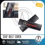 Mercedes-Benz Classic Design Car Safety Seat Belt Cover 2PCS Carbon Fibre Car Accessories w210 w124 