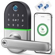 Smart Keypad Door Lock with Handle: Keyless Entry Door Lock for Front Door - Fingerprint Biometric D