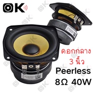 OKMUSIC Peerless 3 นิ้ว 8โอห์ม 40W กลาง3นิ้ว ดอกเสียงกลาง3นิ้ว ดอกกลาง3 นิ้ว ดอกลำโพง3นิ้ว เสียงกลาง