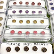 Elegant Brooch 1Set [FREE BOX] Butang Baju Melayu Nikah Metalic Paint Button Malay Muslimin Butang B