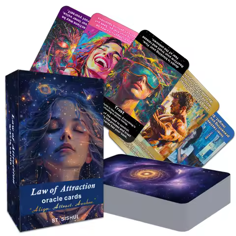 Law of Attraction Oracle Cards: Beginner-Friendly Tarot Cards Deck for Daily Guidance, Energy Alignm