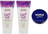 Not Your Mother's Curl Talk Frizz Control Sculpting Gel 6 Oz.(Pack of 3). Travel Size Body Cream 1 O