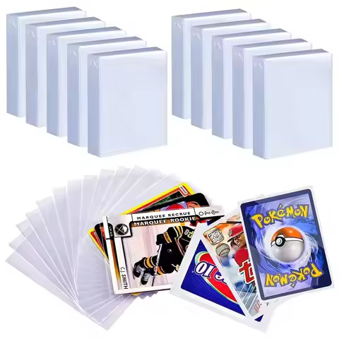 100 Pcs Transparent Playing Card Cover Clear Protector Sleeve Holder For Pokemon Board Game ID Tradi