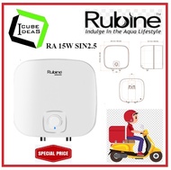 RUBINE STORAGE WATER HEATER (RA 15W , 15 LITERS) With Dielectric connector + Pressure Relief Valve + Mounting Hardware / FREE EXPRESS DELIVERY