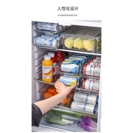 HAHO Kitchen Fridge Organiser Canned Beverage Bottle Storage Tray Dispenser Box Transparent Auto Scr