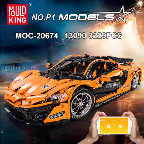 Mould King 1:8 13090S Super Racing Car P1 Model Building Blocks Classic Cars Assembly Set Bricks Tec