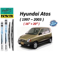 NWB Aqua Graphite Wiper Blade For Hyundai Atos Year 1997 - 2003 ( 16" + 20" )