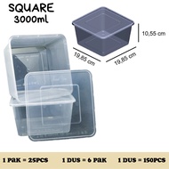 Thinwall Square 1000ml | Thinwall 1500ml Kotak | Thinwall Kotak 2000ml | Tempat Makan Kotak 3000ml
