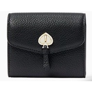 [Kate Spade] Marti Pebbled Leather Small Flap wallet - black (New arrival)