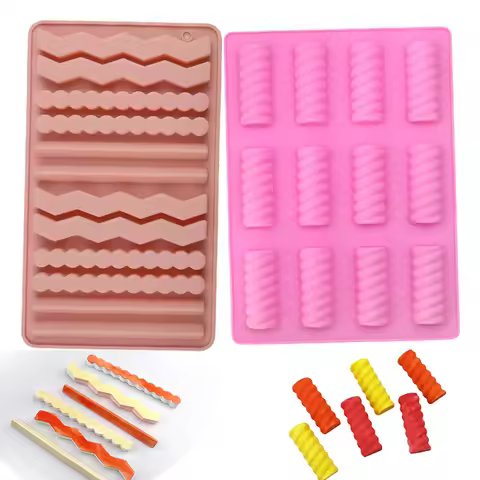 New Chocolate Bar Silicone Mold Stick Cookie Baking Tray Ice Cube Candy Protein Energy Wax Melt Cray