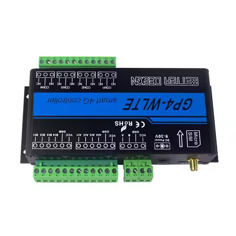 GP4-WLTE Smart 4G Global GSM SMS APP Controller RS485 WEB Control 4 CH 4-20Ma Analog Inputs 10A Rela