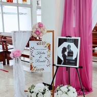 Dekorasi gereja/pemberkatan pernikahan/dekorasi pernikahan murah