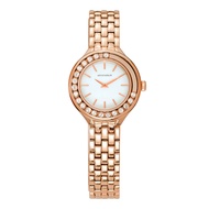 Aries Gold VX00A White Dial Rose Gold Stainless Steel Women Watch L 5041 RG-MP