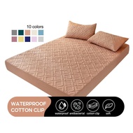 100% Waterproof Mattress Protector Comfortable Quilted Sheets Premium Thicked Fitted Bedsheet Ultrasonic Topper Single/Super Single/Queen/King Size