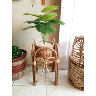 standing planter rotan pot rotan,pot kaki rotan/tempat bunga/standing