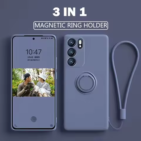 Original Liquid Silicone Ring Holder Case For Reno 13/12/11 Pro/F OPPO A80 A60 A40/M A79 A98 A78/58/