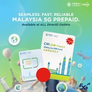 CMLink Malaysia-SIM CARD ONLY 4G/5G | Unlimited Call + China Roaming Data | Prepaid No Contract