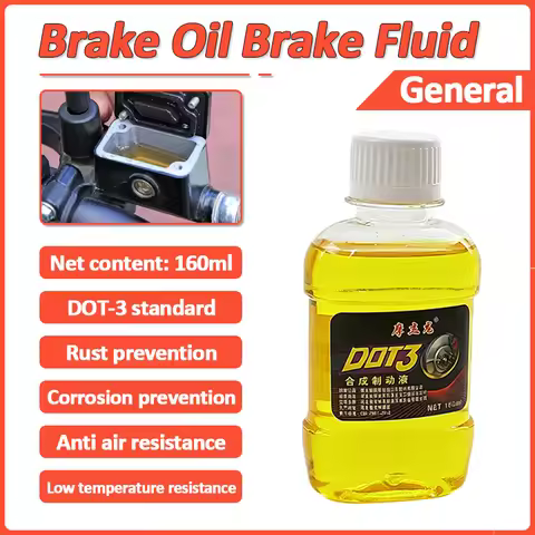160ML Motorcycle General Brake Oil Brake Fluid DOT3 for Pedal Electric Motorcycle Disc Brake Accesso