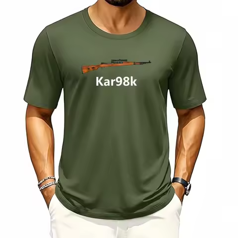 Kar98k Gun Rifle WW2 WWII Mauser Germany German Kar 98 Gift Men T-Shirt Short Casual 100% COTTON O-N