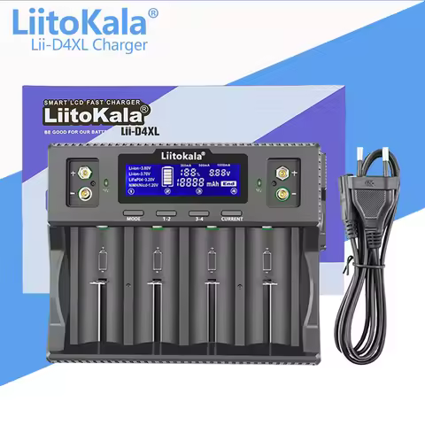 1-5PCS LiitoKala Lii-D4XL 32700 26650 18650 21700 18500 14500 16340 AA AAA 3.2V/3.7V/1.2V/9V Li-ion 