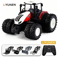 2.4G RC Farm Tractor Car Remote Control Trailer Truck Toy Farming Simulation Tractor for Kid Gift To
