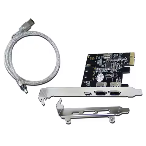 PCI-E 1X to 16X 1394 DV Video Capture Card with 6 Pin to 4 Pin Firewire Adapter 3 Ports Free Driver 