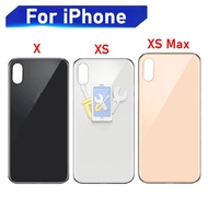 For iP X XR XS XS Max Big Hole Back Glass Battery Cover