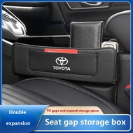 Car Seat Crevice Gaps Storage Box Seat Organizer Gap Slit Filler Holder For Toyota Wish Hiace Altis Noah Sienta Vios Hilux Yaris Fortuner Corolla Cross Car Accessories