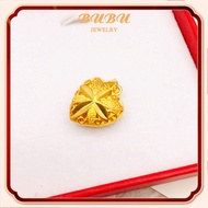 ทองคําแท้ 92.9% 18K AU750 Cutout Love Pendant น้ําหนัก 1.9 กรัม ทอง แท้ หลุด จำนำ