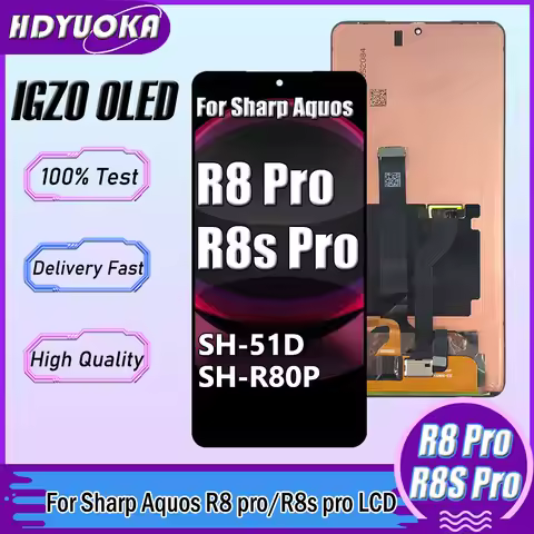 6.6" IGZO OLED For Sharp Aquos R8 pro LCD Display Touch Screen Digitizer Assembly For Sharp Aquos R8