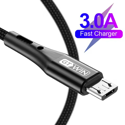 GTWIN 3A Micro USB Cable Fast Charging Data Cord For Xiaomi Huawei Samsung Android Mobile Phone Char