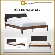 TUCCLE 2.15M Solid Wood King Bed Frame King Bedframe Rangka Katil King Kayu Katil Kayu King Katil Divan King Divan 双人床架