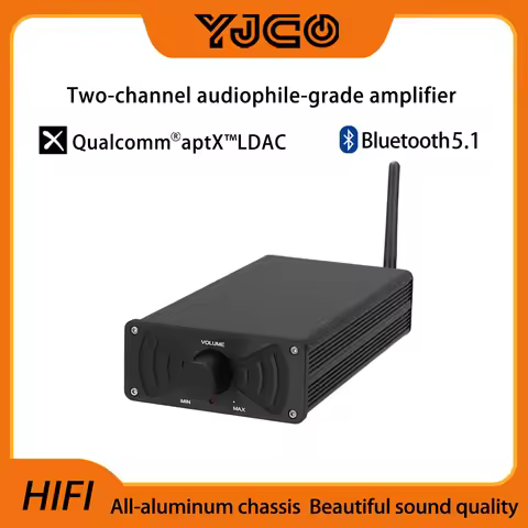YJCO LM3886 Dual Channel Audiophile-Grade Bluetooth 5.1 Amplifier 68Wx2 Stereo Audio Home HIFI Deskt