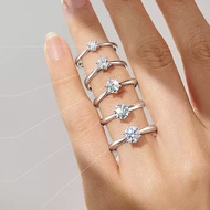 1CT Lab Diamond Engagement Ring for Women with Certificate