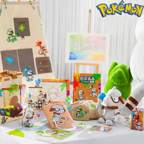 Original Pokemon Center Pokemon Coloring Art Set Series Animation Derivatives Boy's Birthday Gift