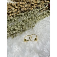 1/4 gram light gold baby earrings