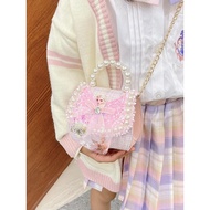 Princess Elsa Bagfrench styleChildren Gift Girl Bag Messenger Bag Fashion Cute Pearl Exquisite Handb
