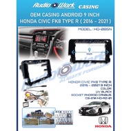 HONDA CIVIC FK7 FK8 2016-2021 9" inci Untuk Android Player Casing HO-058N