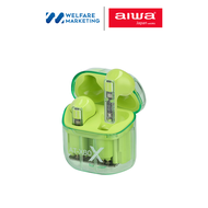 AIWA AT-X80X TWS Bluetooth Earphones หูฟังไร้สายแบบอินเอียร์ กันน้ำระดับ IPX5 Low Latency (ENC)