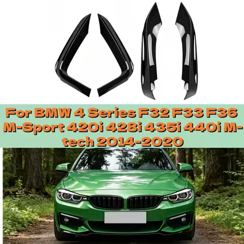 Front Bumper Lip Splitter Spoiler Fog Lamp For BMW 4 Series F32 F33 F36 M-Sport 420i 428i 435i 440i