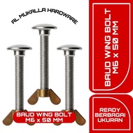 M6 X 50 Wing Butterfly BoltBolt Butterfly/ Ear/ | Butterfly Bolt M6 | Wing M6Bolt